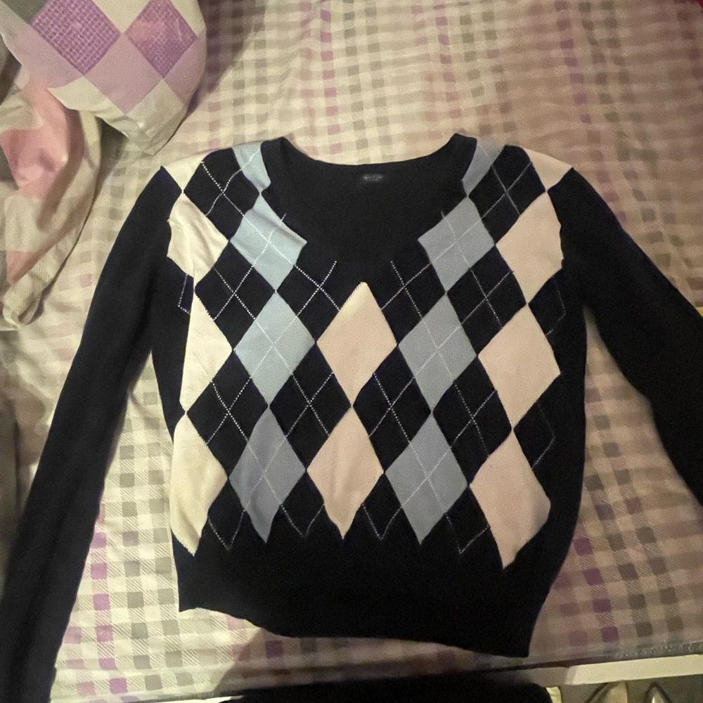 V neck brandy sweater